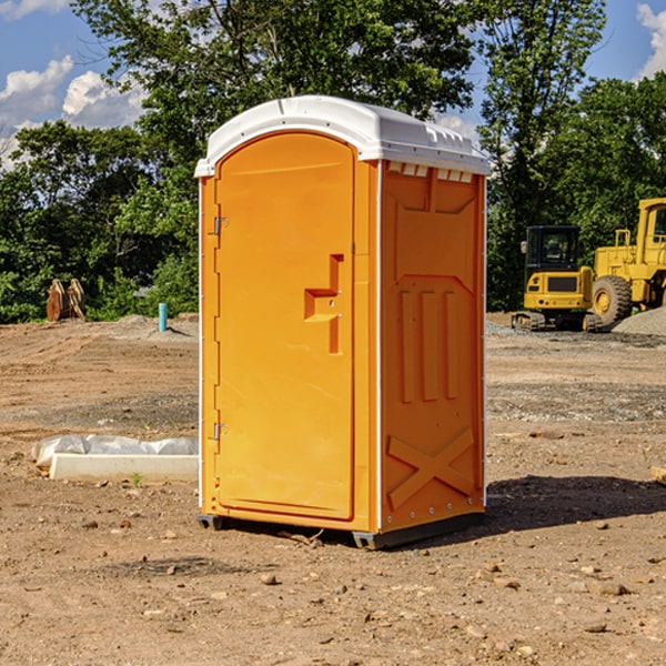 what is the maximum capacity for a single portable restroom in Gaines